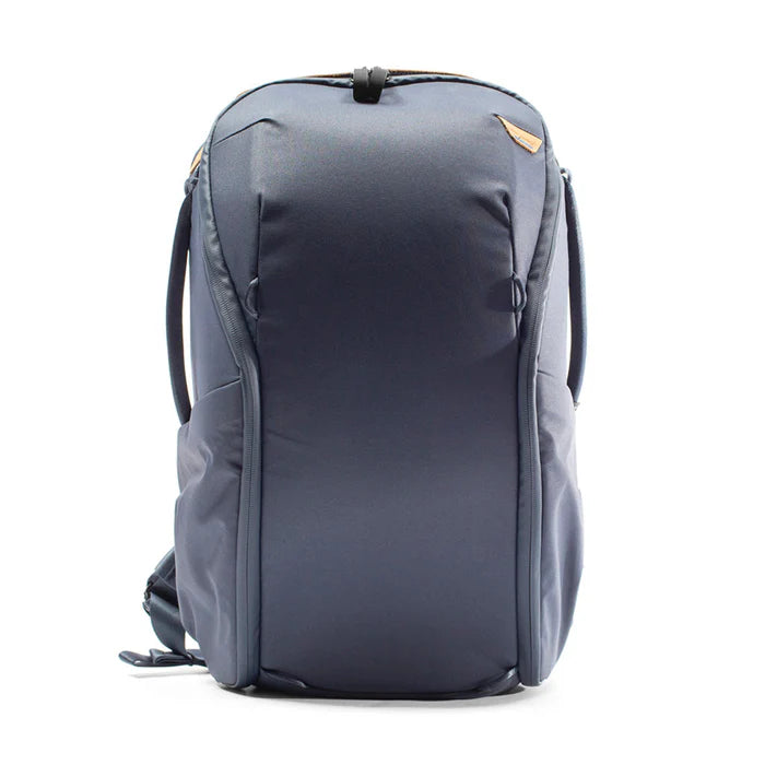 Dark gray/blue backpack with a visible brand logo on a white background