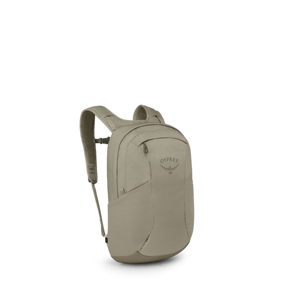 Light gray Osprey backpack on a white background