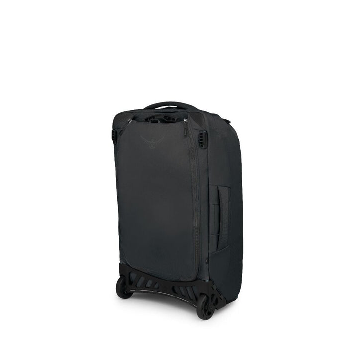 Black suitcase on a white background