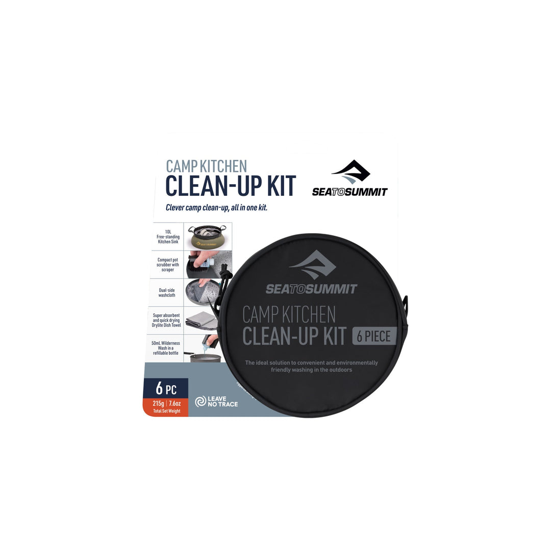 Sea to Summit camp kitchen clean-up kit packaging on a white background