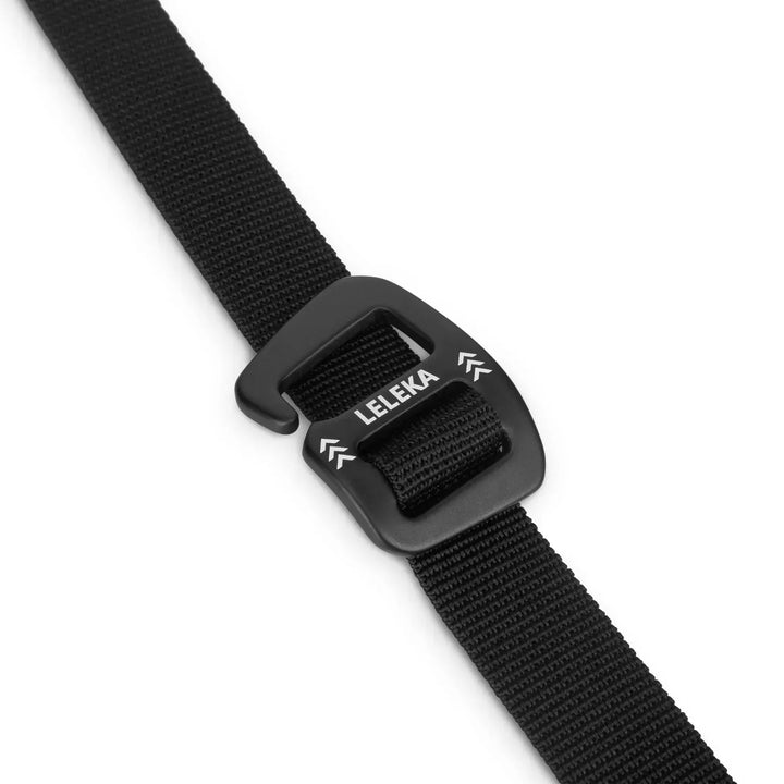 Black belt with a buckle on a white background