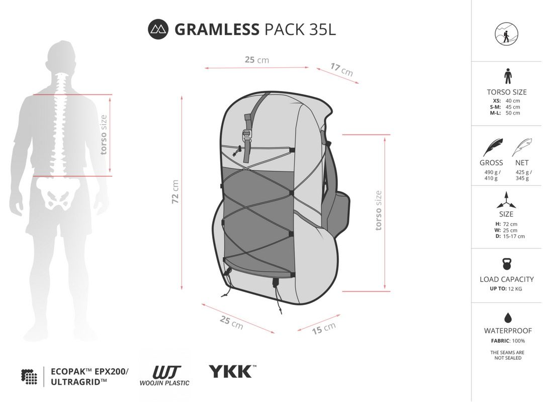 Liteway Gramless X-Pac 35L Pack