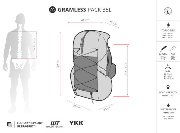 Liteway Gramless X-Pac 35L Pack
