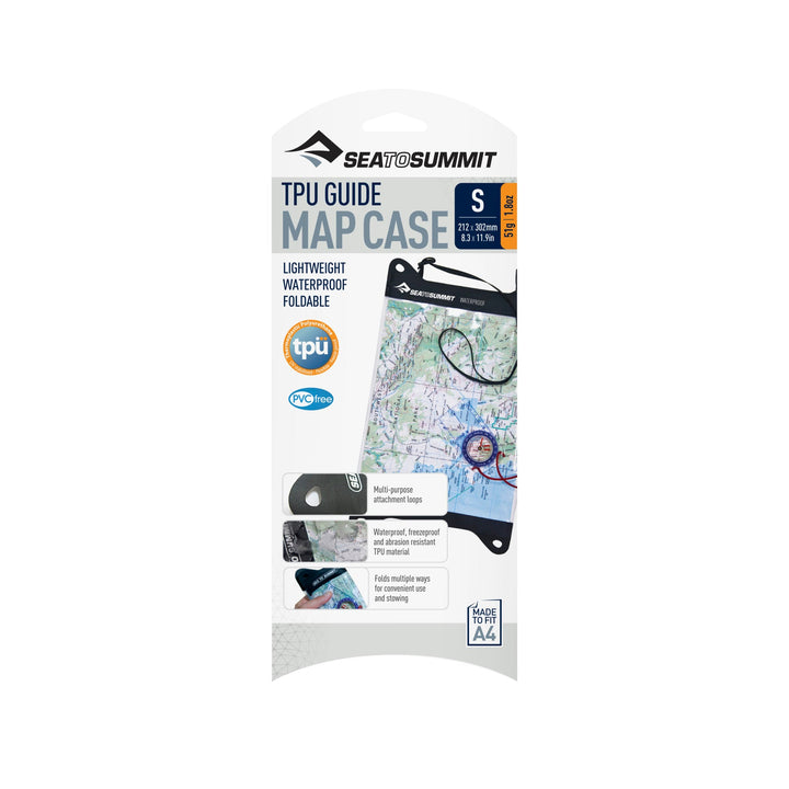 Sea to Summit TPU Guide Map Case packaging on a white background