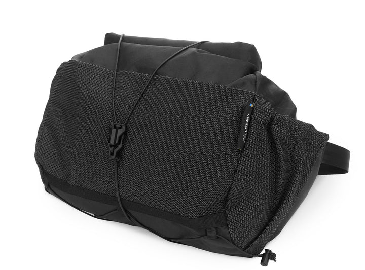 Black bumbag on a white background