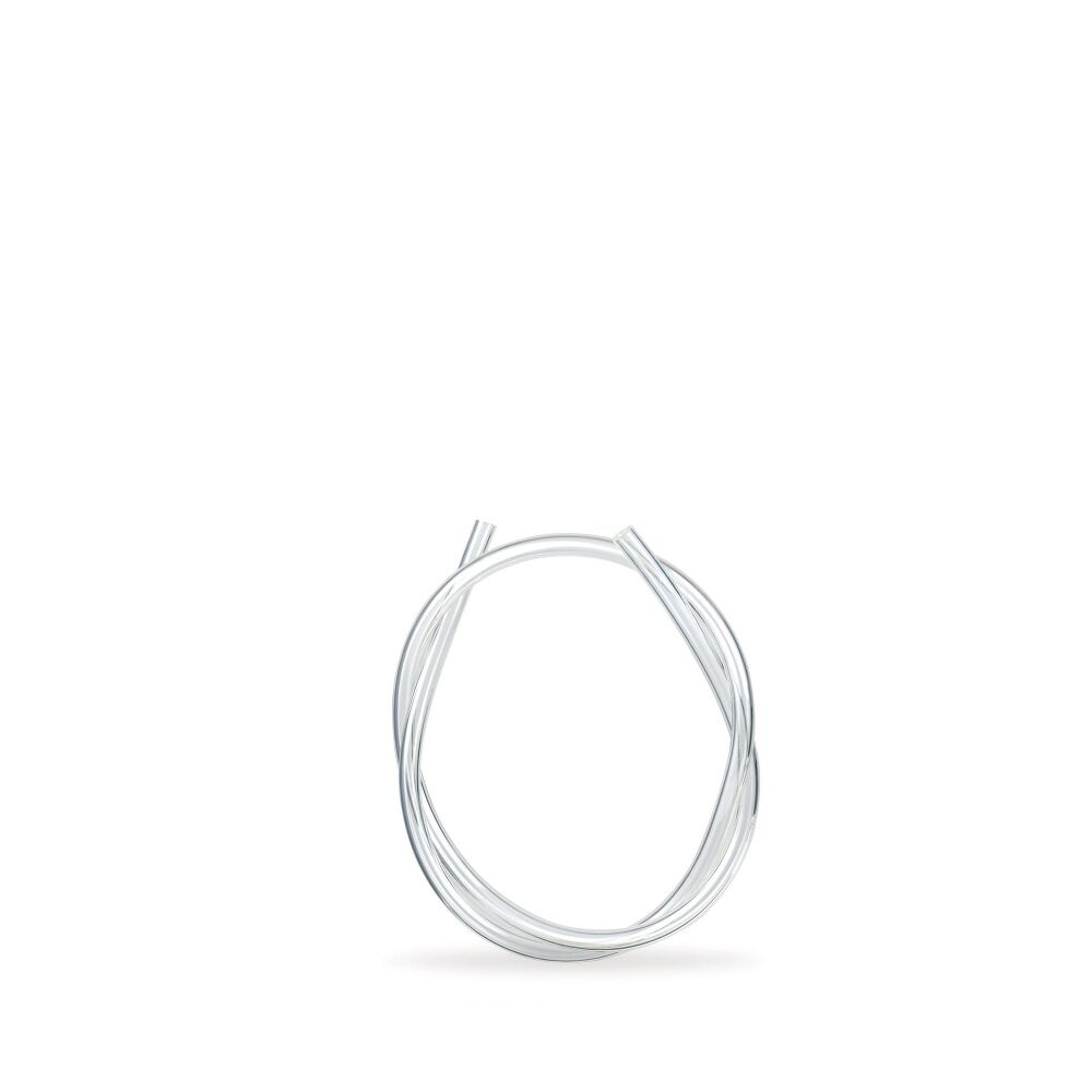 Plastic tubing on white background