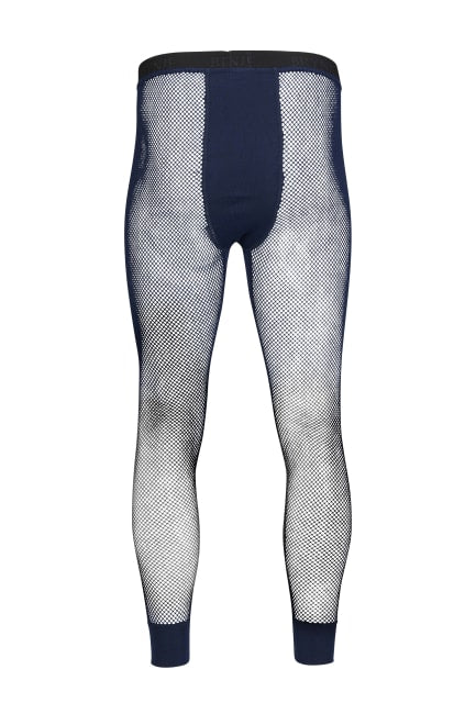Fishnet baselayer with black at the top and bottom on a white background
