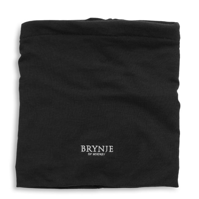 Black neck gaiter with &