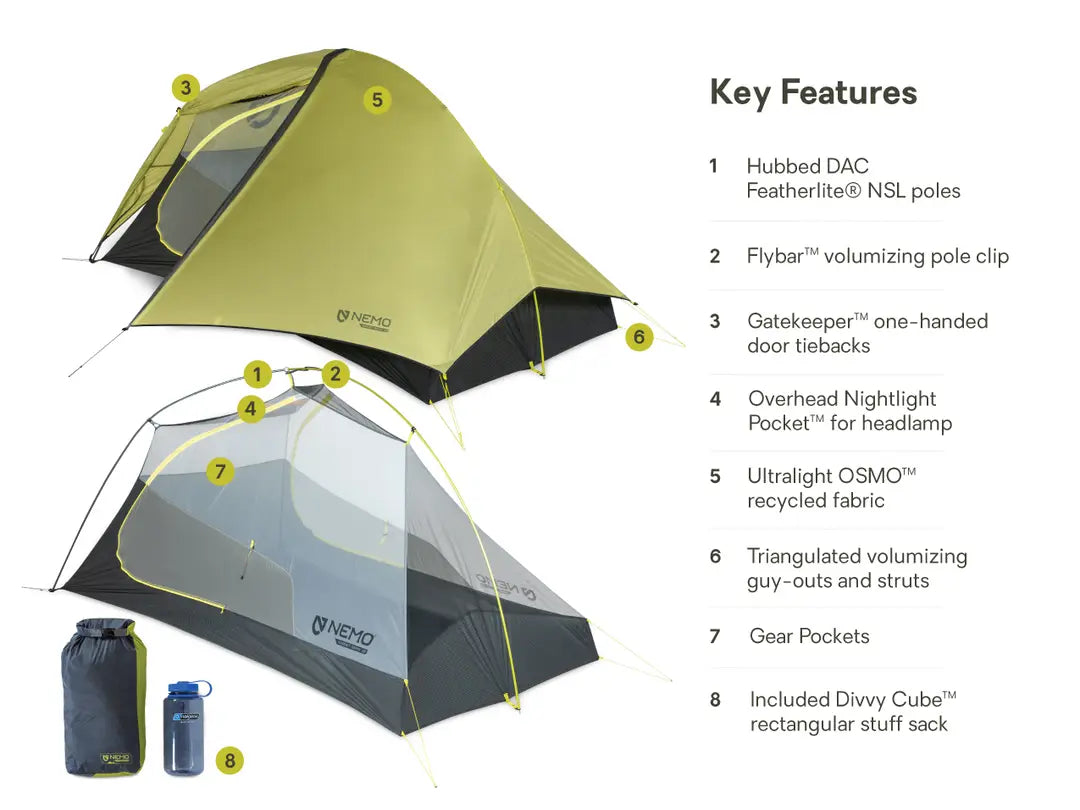 Nemo Hornet 2P OSMO™ Ultralight Backpacking Tent