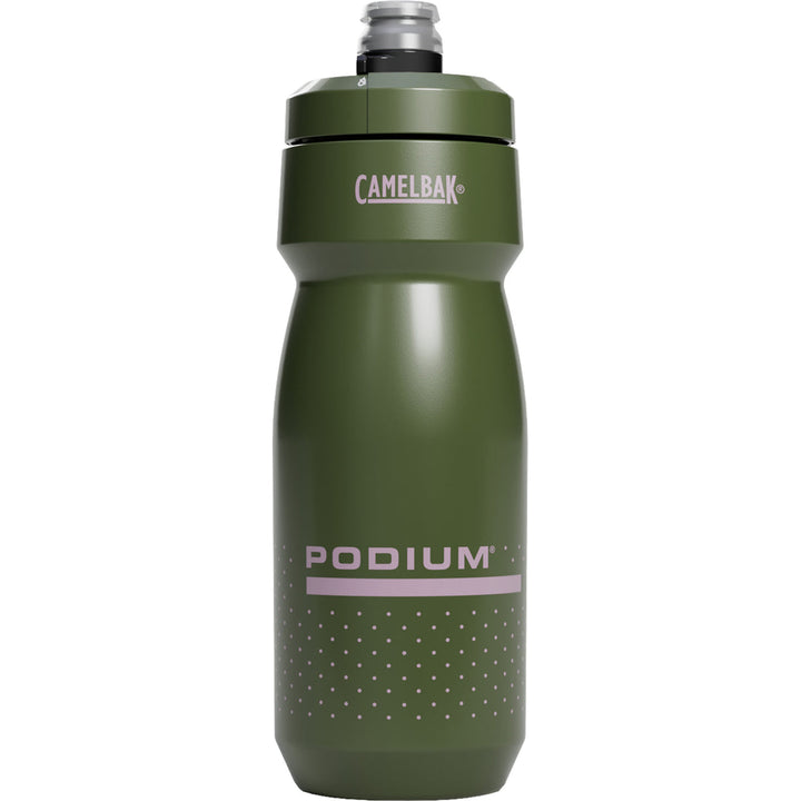 Green CamelBak Podium water bottle on a white background