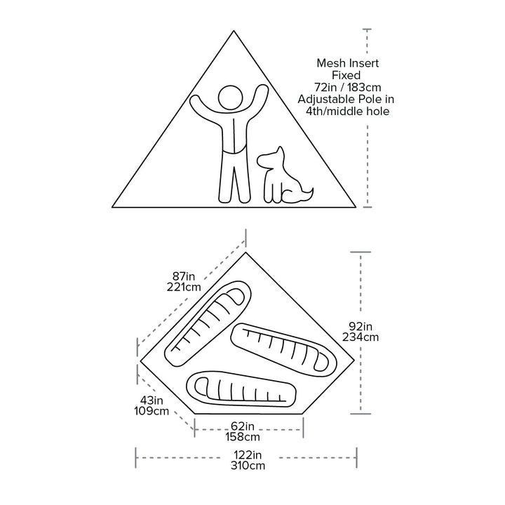 Big Agnes Gold Camp UL3 Mesh Inner