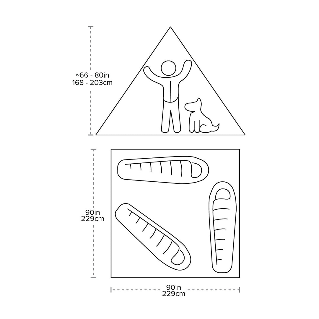 Big Agnes Gold Camp UL3 Pyramid Shelter