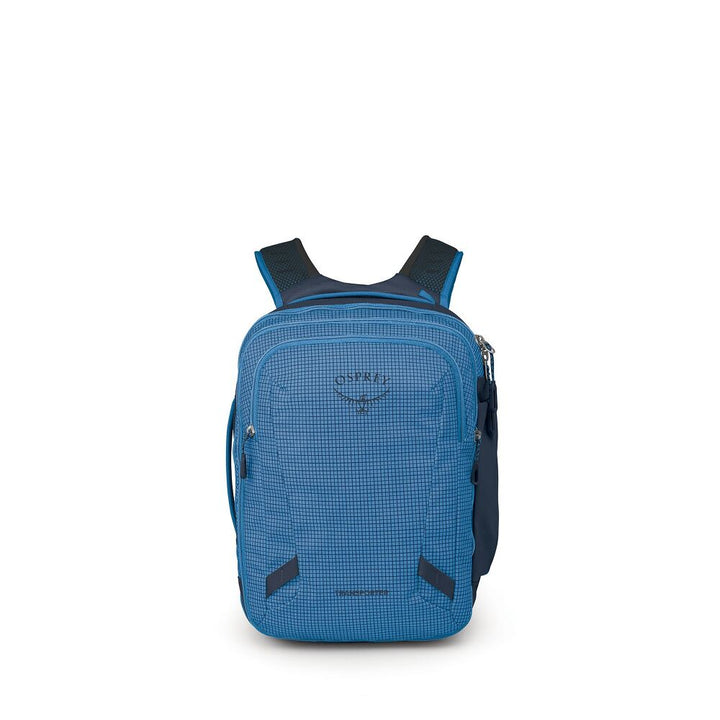 Blue Osprey backpack on a white background