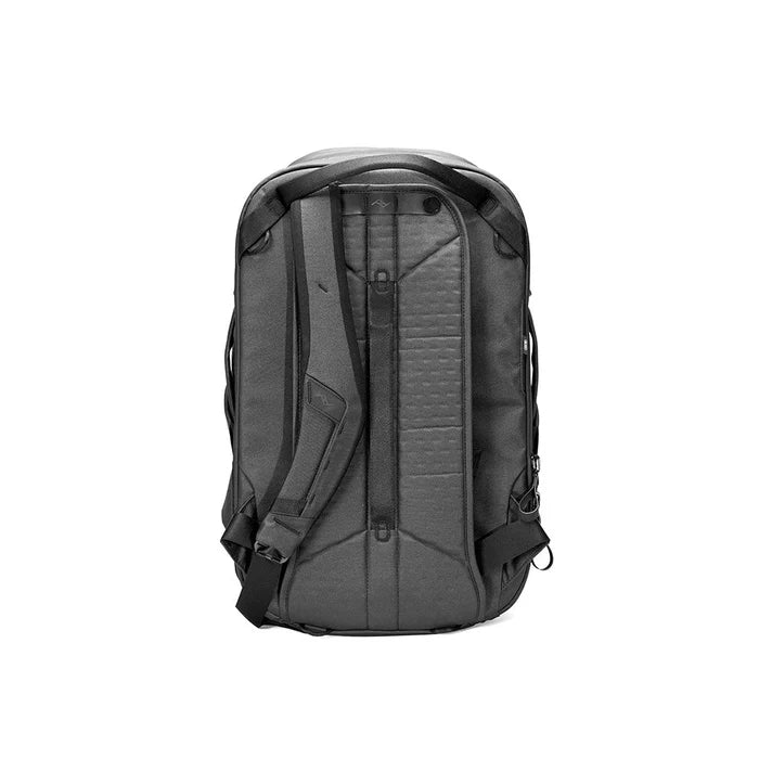 Gray backpack on a white background