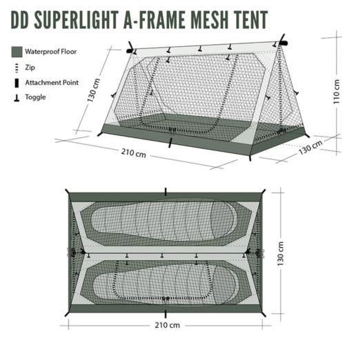 DD Hammocks Superlight A-Frame Mesh Tent