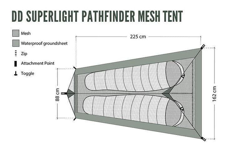 DD Hammocks Superlight Pathfinder Mesh Tent