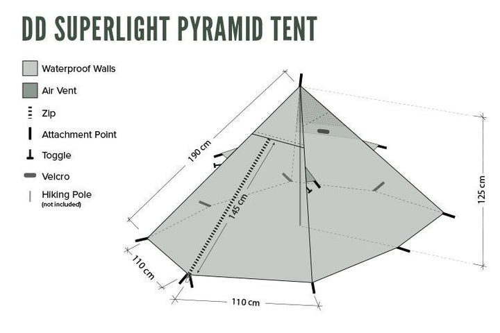 DD Hammocks Superlight Pyramid Tent XL
