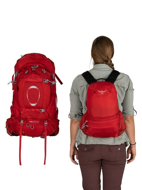 Osprey Ariel Plus 60L Women’s Hiking Backpack With Rain Cover
