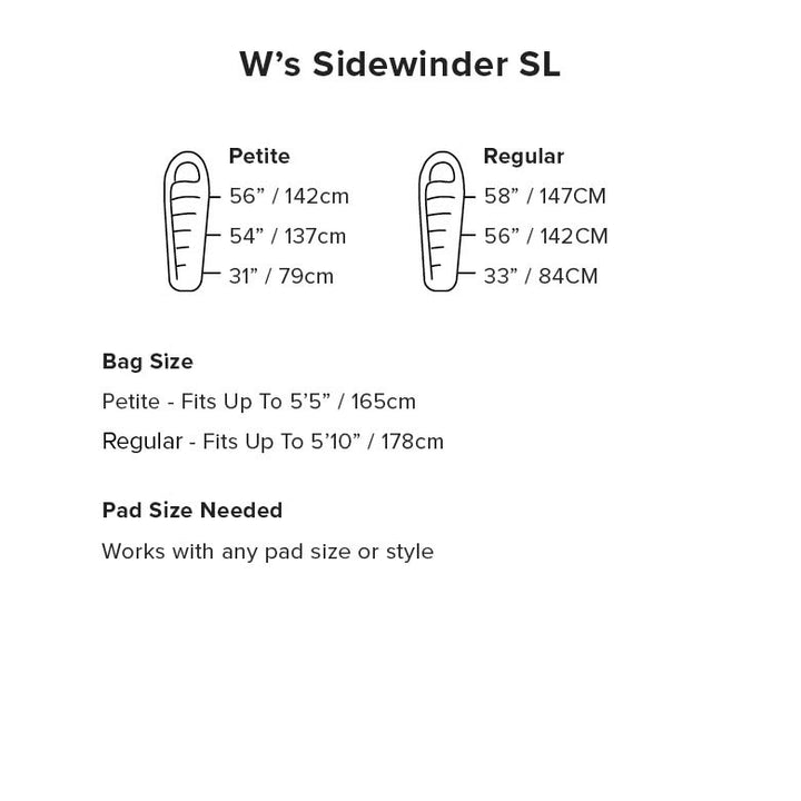 Big Agnes Sidewinder SL 20 Sleeping Bag - Women's